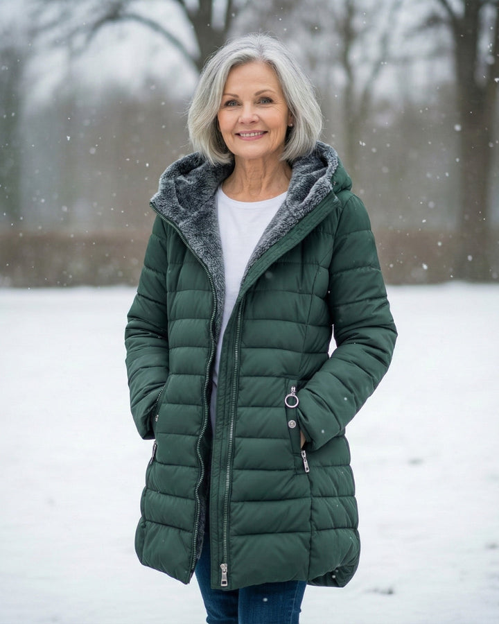 Kori - Pohodlný kabát s kožešinovou podšívkou
