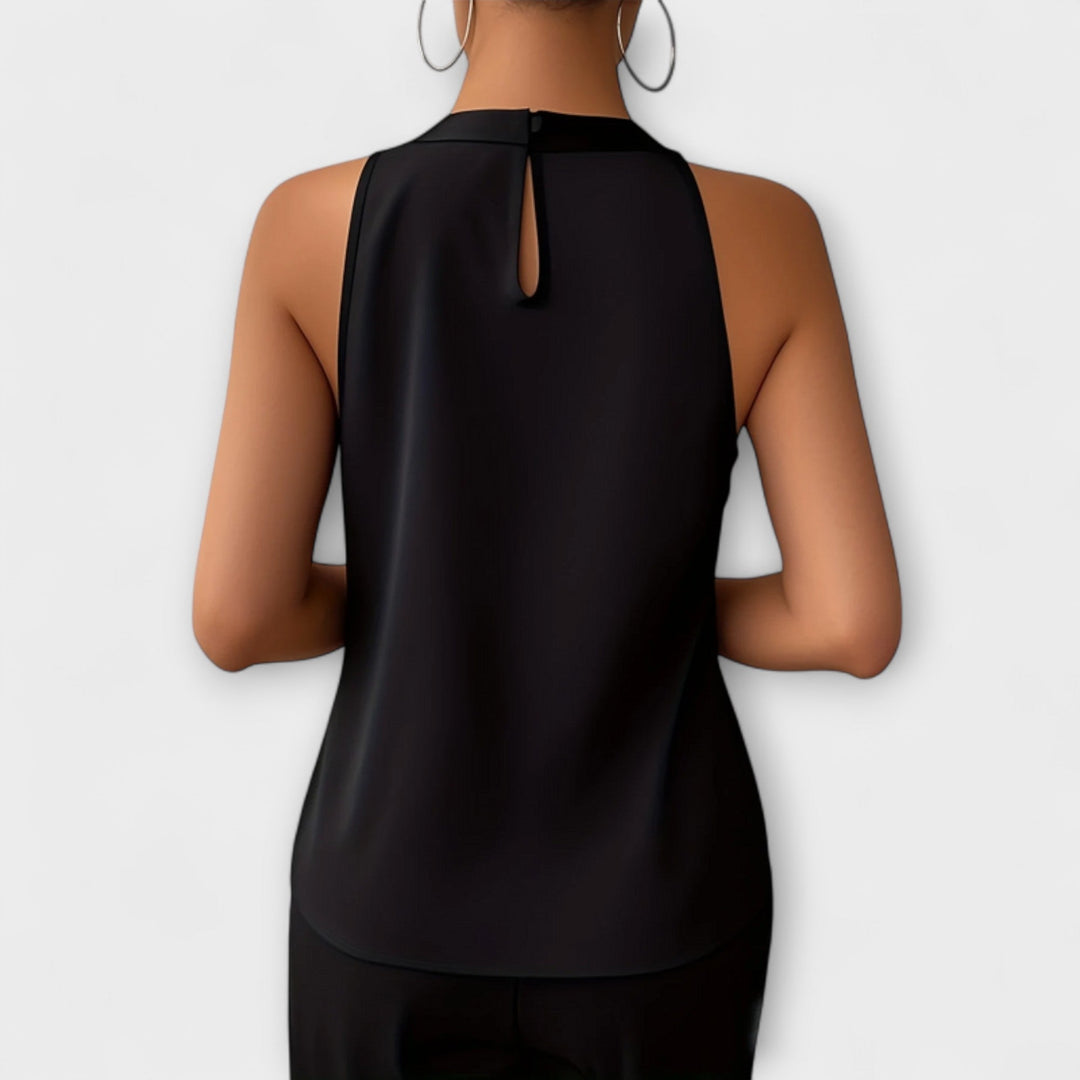 Skye - Elegantní saténová blůza s designem bez ramínek