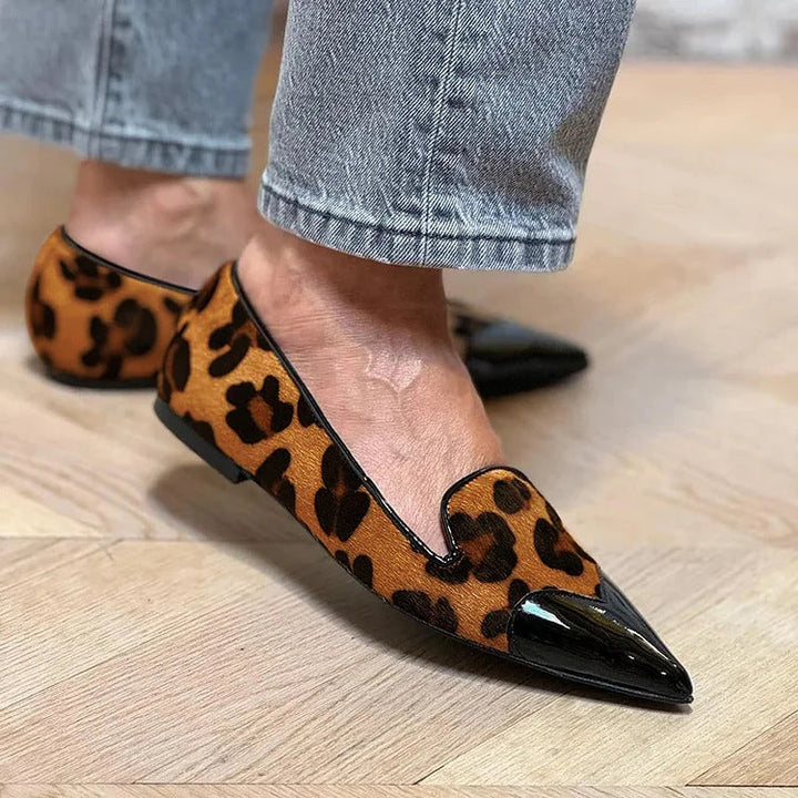 Elegantní baleríny s zvířecím potiskem