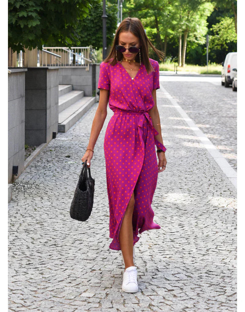 Julia - Elegantní Šaty s Výstřihem do V a Tvarujícím Střihem