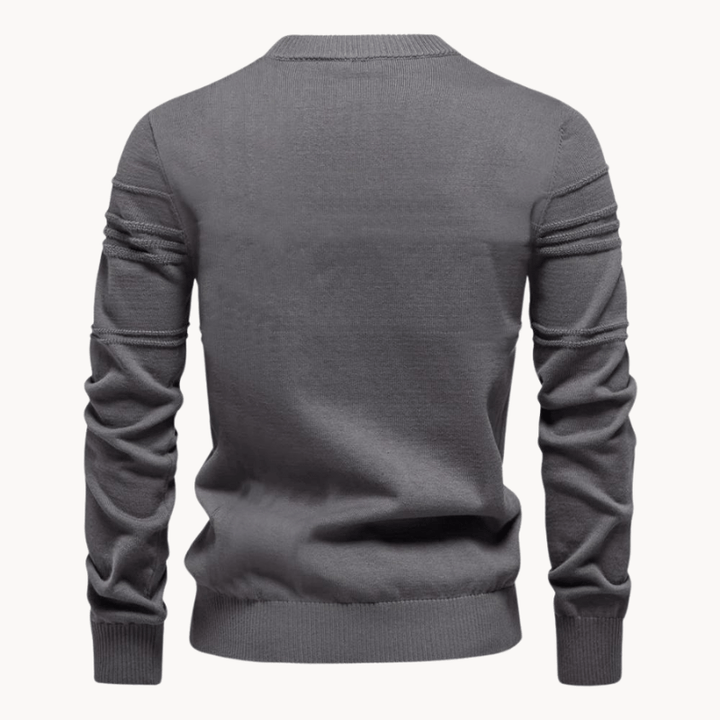 Burkhard | Stylový pánský svetr s kostkovaným designem