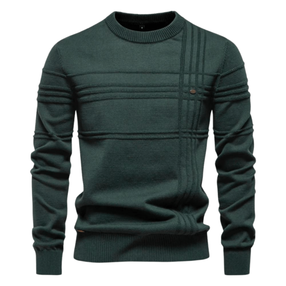 Burkhard | Stylový pánský svetr s kostkovaným designem