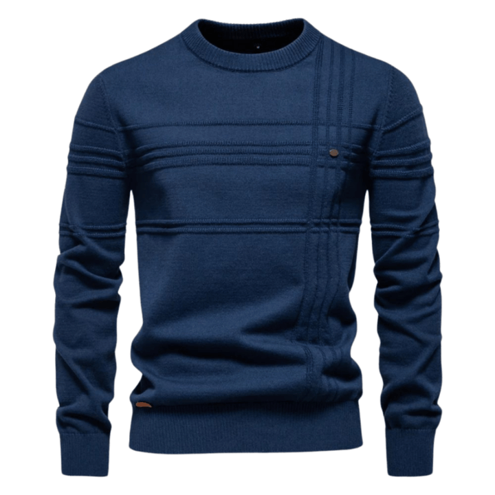 Burkhard | Stylový pánský svetr s kostkovaným designem