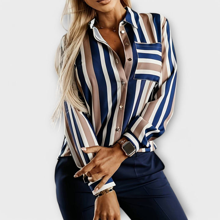 Emily - Ležérní a uvolněná pruhovaná blůza