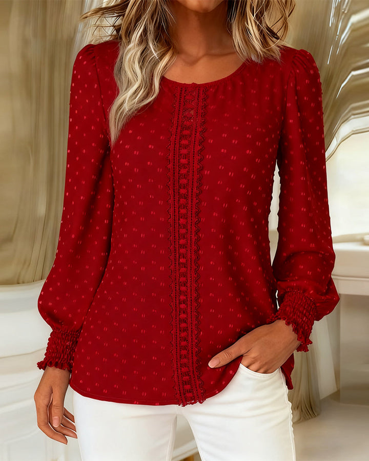 Tereza - Elegantní top s dlouhým rukávem