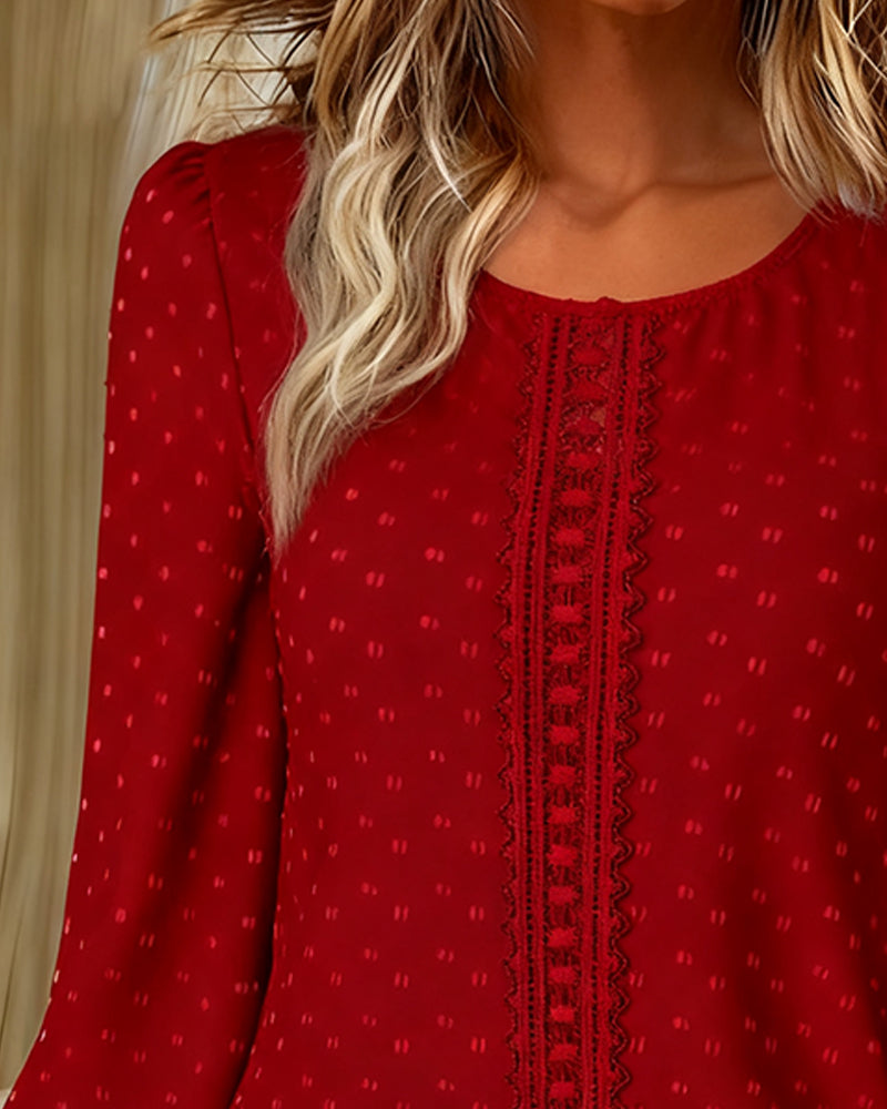 Tereza - Elegantní top s dlouhým rukávem